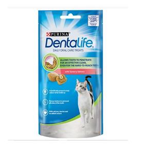 تشویقی گربه دنتال لایف پورینا 40 گرم (Purina Dental life) با طعم ماهی سالمون 