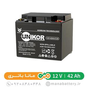باتری یو پی اس 12 ولت 42 آمپر یونیکور مدل 12P420