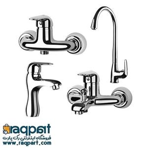 ست کامل شیرآلات رابو مدل عقیق کروم