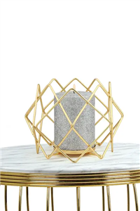 جاشمعی فلزی تزئینی آکوا طلایی برند Begüsa کد 102 