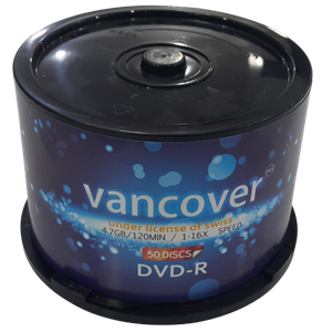 دی وی دی خام ونکوور مدل DVD-R بسته 50 عددی