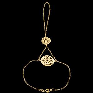 دستبند طلا 18 عیار زنانه طلای مستجابی مدل تمیمه کد M19