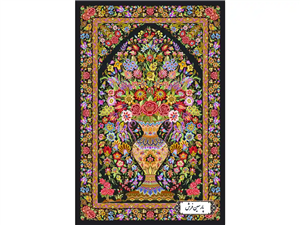 نخ و نقشه فرش قالیچه طرح گلدان زندگی – کد NZ2836