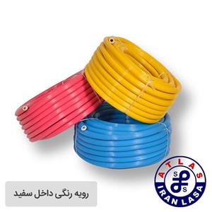شیلنگ پی وی سی رویه رنگی اطلس نمره دو 50 متری 