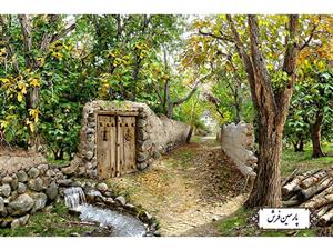 نخ و نقشه تابلو فرش کوچه باغ بهاری- کد NV739