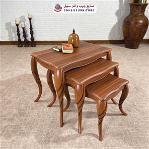 میز عسلی سهیل کد 0070GRR مجموعه سه عددی