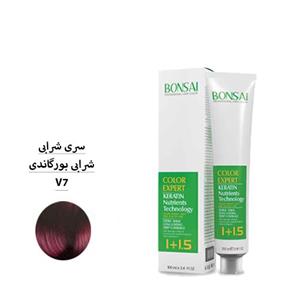 رنگ مو بن سای سری شرابی شماره V7 شرابی بورگاندی حجم 100 ml 