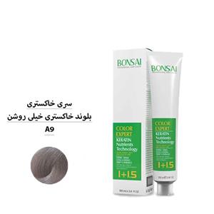 رنگ مو بن سای سری خاکستری شماره A9 بلوند خاکستری خیلی روشن حجم 100 ml 