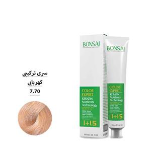 رنگ مو سری ترکیبی حجم 100میل بن سای 7.7-کهربایی
