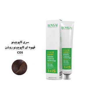 رنگ مو بن سای سری کاپوچینو شماره CO5 قهوه ای کاپوچینو روشن حجم 100 ml 