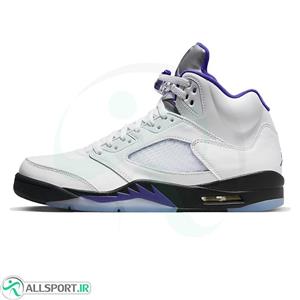 کفش بسکتبال مردانه نایک طرح اصلی  Nike Air Jordan 5 White Purple 