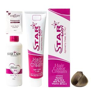 کیت رنگ استارلیدی سری Matt مدل Dark Blonde  شماره 6.3 StarLady Dark Matt Blonde Hair Color Kit No.6.3