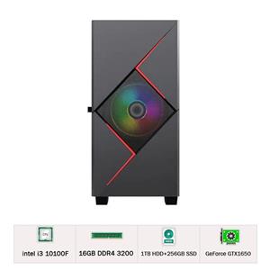 سیستم گیمینگ تکنو مدل  ECO i3 10100F  16GB 1TB 250GBSSD 4GB GTX 1650   