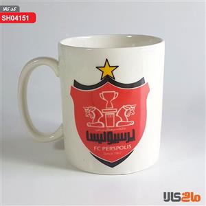 لیوان فوتبالی پرسپولیس چینی درجه ۱ کد 4151