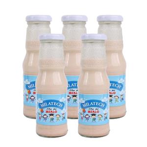 شیر مایع تقویتی شیشه میلو میلاتک 180 میلی لیتر بسته 5 عددی Mealo Milatech reinforcement energy milk pcs 