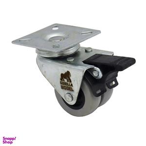 چرخ گردان ترمزدار کفی دار مدل گوریلا طرح دوقلو کد YPT-KAFI-2GHOLO-50MM