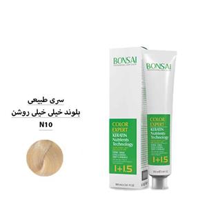 رنگ مو بن سای سری طبیعی شماره N10 بلوند خیلی خیلی روشن حجم 100 ml