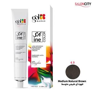 رنگ موی گلباران - سری طبیعی شماره 4.0 قهوه ای طبیعی متوسط - حجم 100 میل