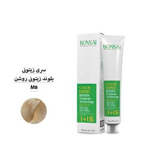 رنگ موی بن سای سری زیتونی شماره M8 بلوند زیتونی روشن حجم 100 ml