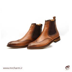 بوت چرم مردانه بغل کش mrc30088