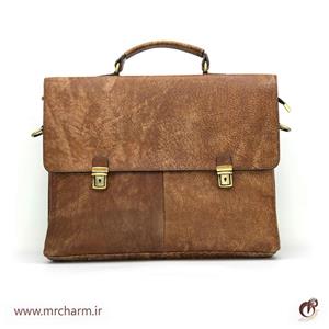 کیف اداری مردانه چرم بافت دار mrch30054
