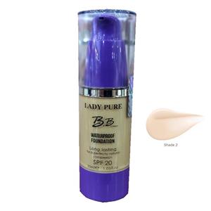 کرم پودر Lady Pure اس پی اف 20 رنگ روشن متوسط شماره 02