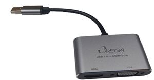 تبدیل USB3.0 To HDMI(1080P @60Hz) and VGA برند Omega
