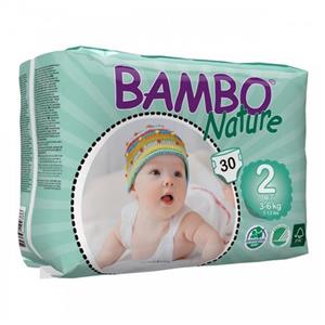 پوشک بامبو مدل Mini سایز 2 بسته 30 عددی Bambo Nature Size Diaper Pack of 