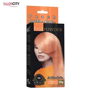 پودر دکلره رنگی هلویی اوایی وزن 50 گرم BLEACH COLOR POWDER AWAII 