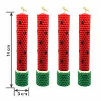 شمع مدل موم عسل طرح هندوانه یلدا مجموعه 4 عددی