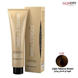 رنگ مو پرستیژ سری فندقی شماره 5.65 قهوه ای فندقی روشن حجم 120 میل