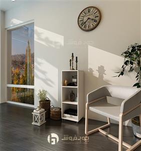 کتابخانه سه طبقه چوبی کد L030