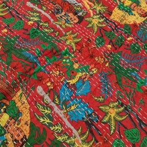 پارچه کوک دوزی هندی رنگ قرمز 12