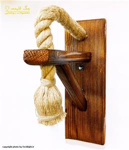 چراغ آویز دیواری چوبی کنفی کد 2006