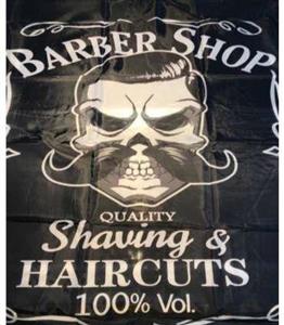 پیشبند آرایشگری طرح اسکلت با سبیل Hair Cutting barber Mustache