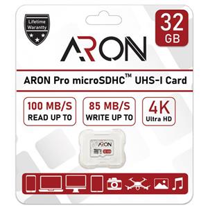 کارت حافظه microSDHC آرون مدل Pro کلاس 10 استاندارد UHS-I سرعت 100MBps ظرفیت 32 گیگابایت