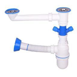 سیفون ظرفشویی دوریکا مدل دو لگنه کد نیمه فانتزی