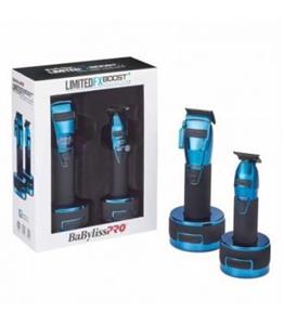 ست دو عددی ماشین اصلاح سر و صورت بابیلیس پرو لیمتد ادیشن بوست آبی  BaBylissPRO Blue FX Bosst Limited Edition Clipper & Trimmer