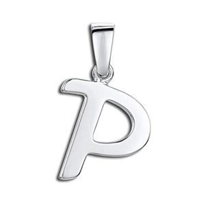 آویز گردنبند نقره مدل حرف P