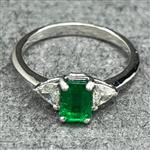 انگشتر طلا 18 عیار زنانه دوست خوب مدل Emerald dk839