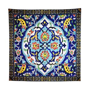 رومیزی مدل مخمل طرح کاشی کد 139