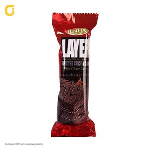 کیک لایه ای کرمدار شکلاتی لنوکس حاج عبدالله وزن 60 گرمی