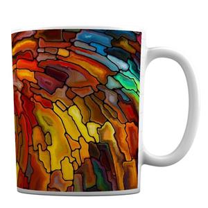 ماگ سرامیکی با طرح فانتزی رنگی کد M10