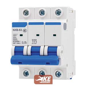 کلید مینیاتوری AC سه پل 6 آمپر 6kA تیپ C چینت سری NXB-63