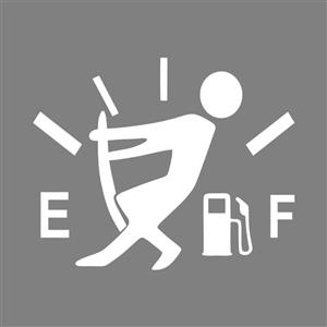 برچسب بدنه خودرو طرح باک بنزین ماشین خالی کد MT-W400