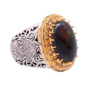انگشتر اوپال مردانه کد 24