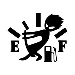 برچسب بدنه خودرو طرح باک بنزین ماشین خالی کد MT-B402