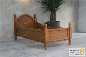 تخت خواب سیسمونی چوبی کلاسیک مدل گیلدا کد 013 
