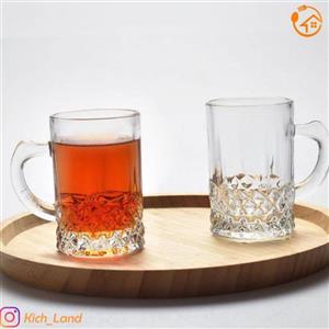 نیم لیوان دسته دار الگانس 6 عددی