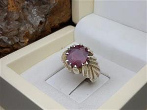 انگشتر مردانه یاقوت سرخ اصل کد 674